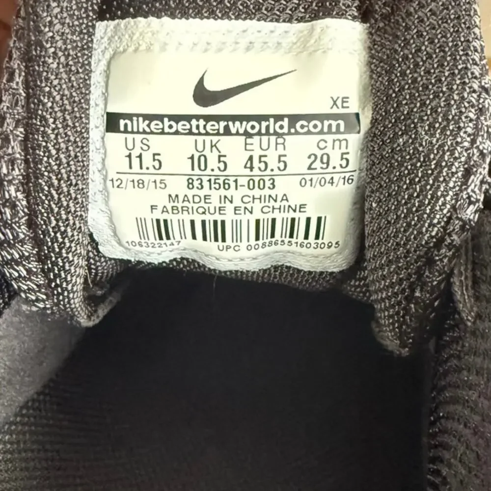 Nike Zoom Winflo 3 Sneaker Grey/Green Men Running Sneakers - SZ 11.5 - Picture 10 of 11